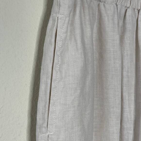IT IS WELL WIDE LEG‎ CROP WOMEN'S LINEN PANT SIZE M - Picture 4 of 7